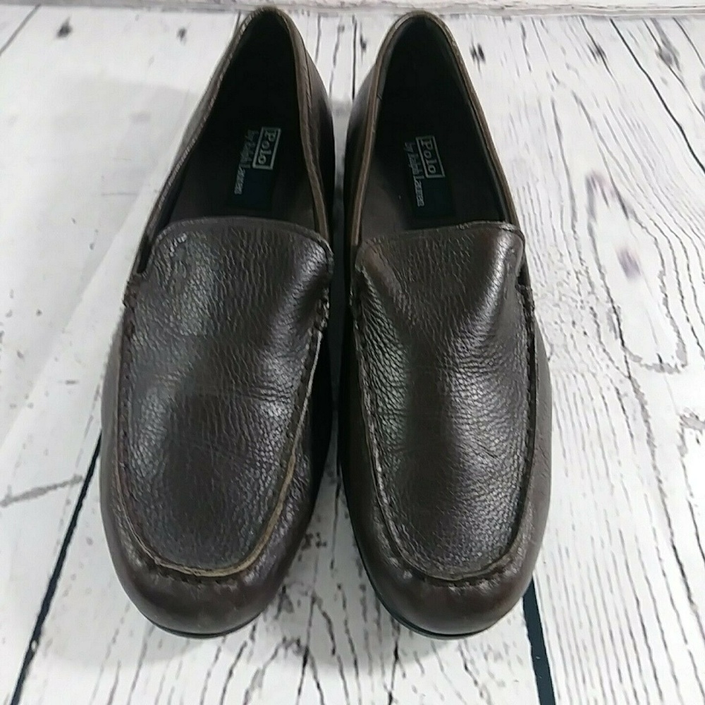 Ralph Lauren Polo Allon Pebbled Leather Loafers 12